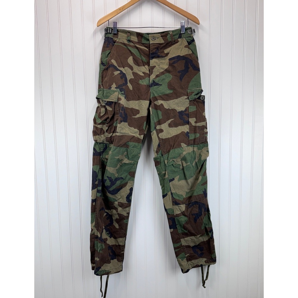 Military Woodland Camo Cargo Pants Men 31x32 BDU Combat Trousers Gorpcore Street